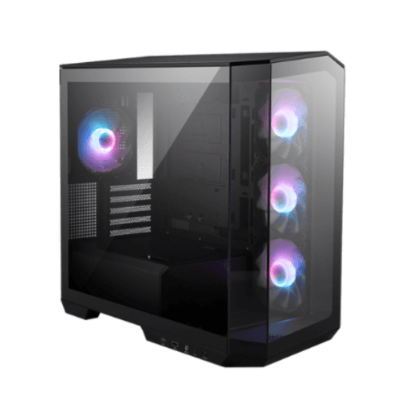 Gabinete MSI MAG PANO M100R PZ Micro ATX TG x2 ARGB Fan x4 Black (6471) · MSI