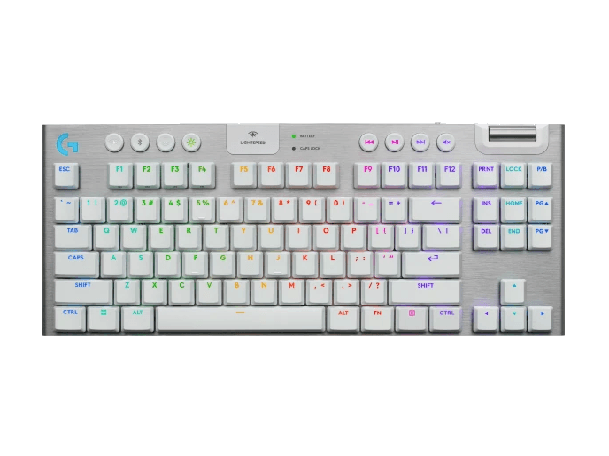 Teclado Logitech G915 X TKL White Mech RGB Wifi 920-012732 · Logitech