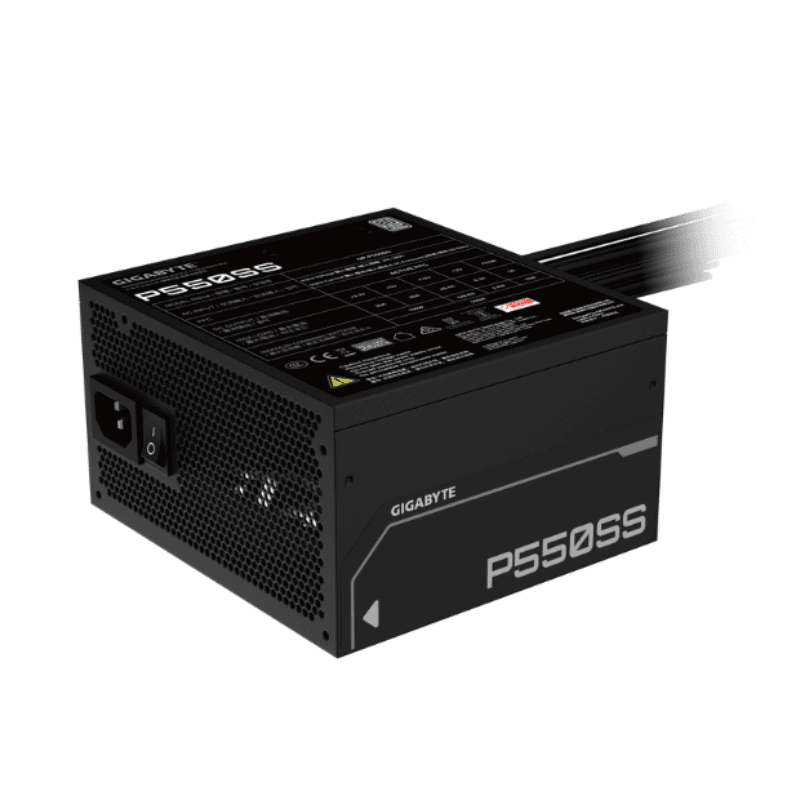 Fuente Gigabyte 550W 80 Plus Silver ATX 3.1 Black (5160) · Gigabyte