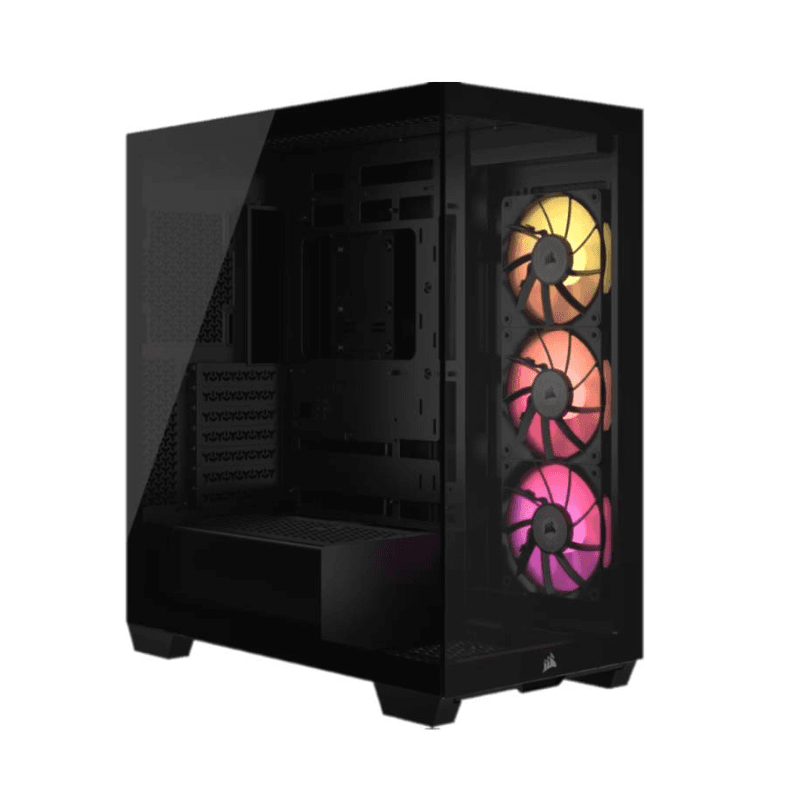 Gabinete Corsair iCUE 3500X RGB Mid-Tower TG Fan iCUE x3 Black (8389) · Corsair