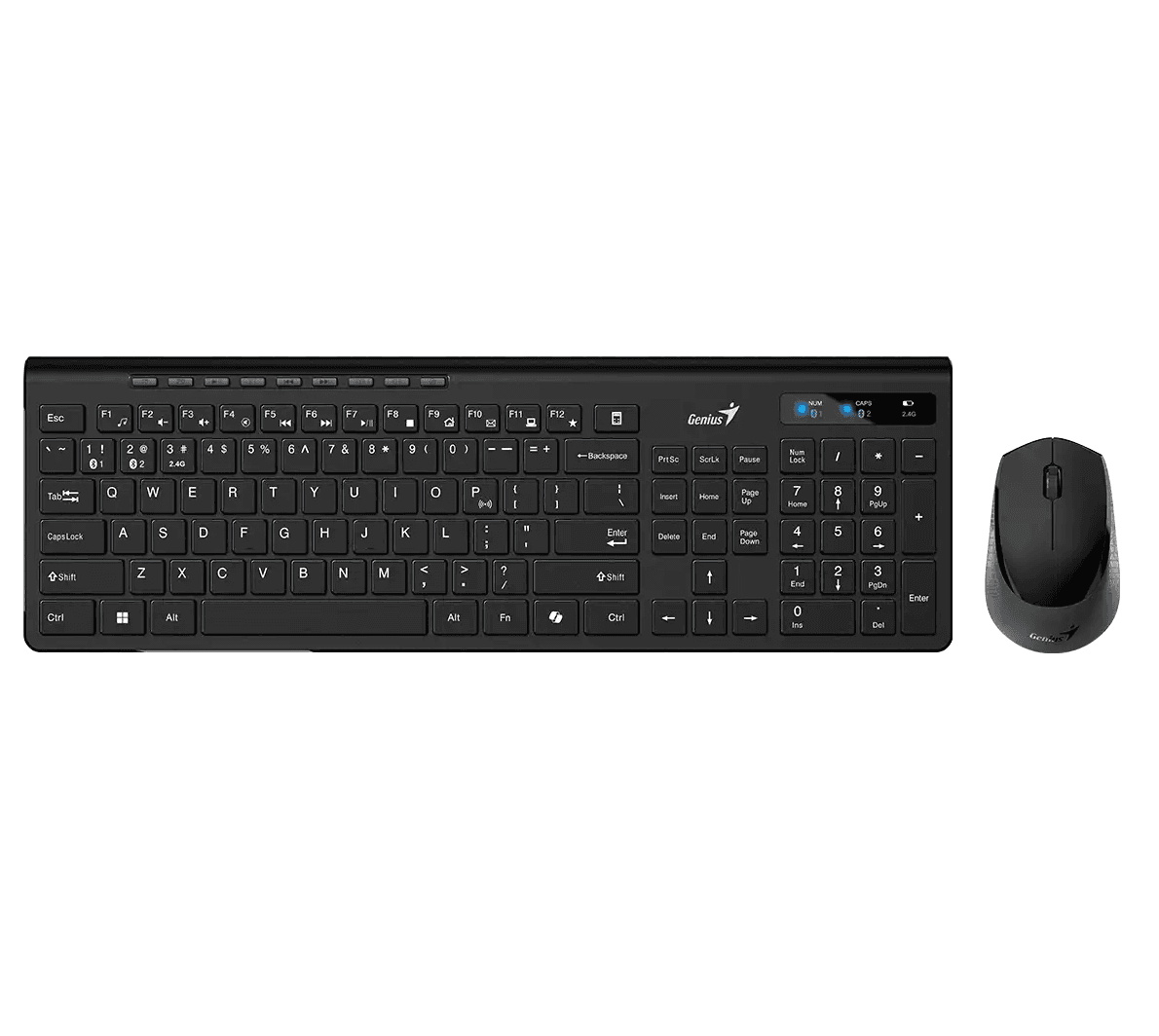 Teclado + Mouse Genius SlimStar 8230,AI,Black,SP,BT+2.4GHz (0776) · Genius