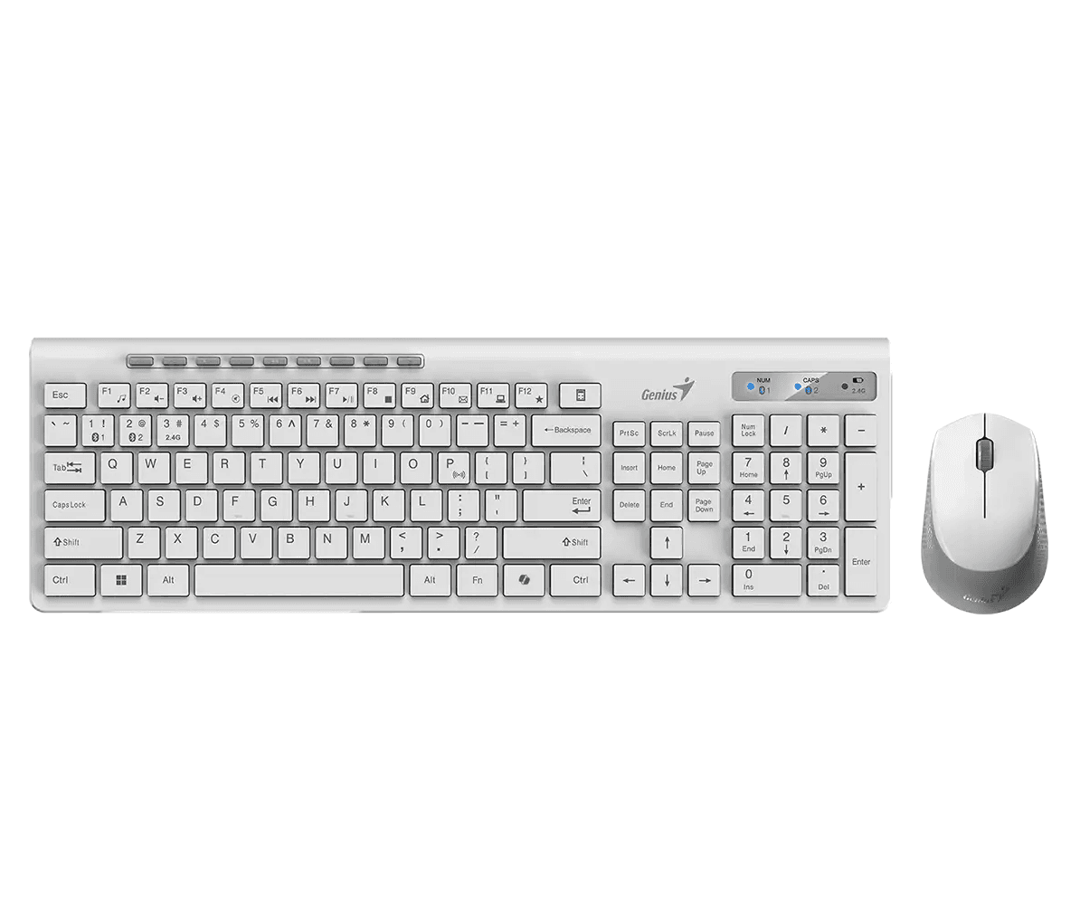 Teclado + Mouse Genius SlimStar 8230,AI,White,SP,BT+2.4GHz (0547) · Genius