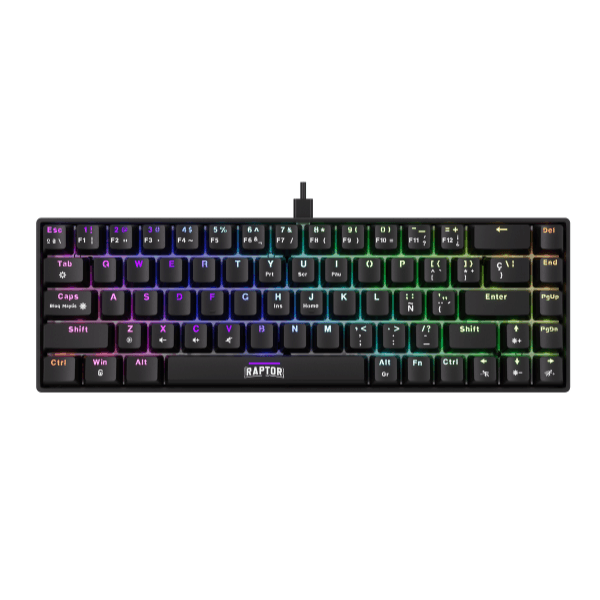 Teclado Gamer Raptor Fireclaw M68 Mecanico Retroiluminado Switch Red Outemu (7374) · RAPTOR