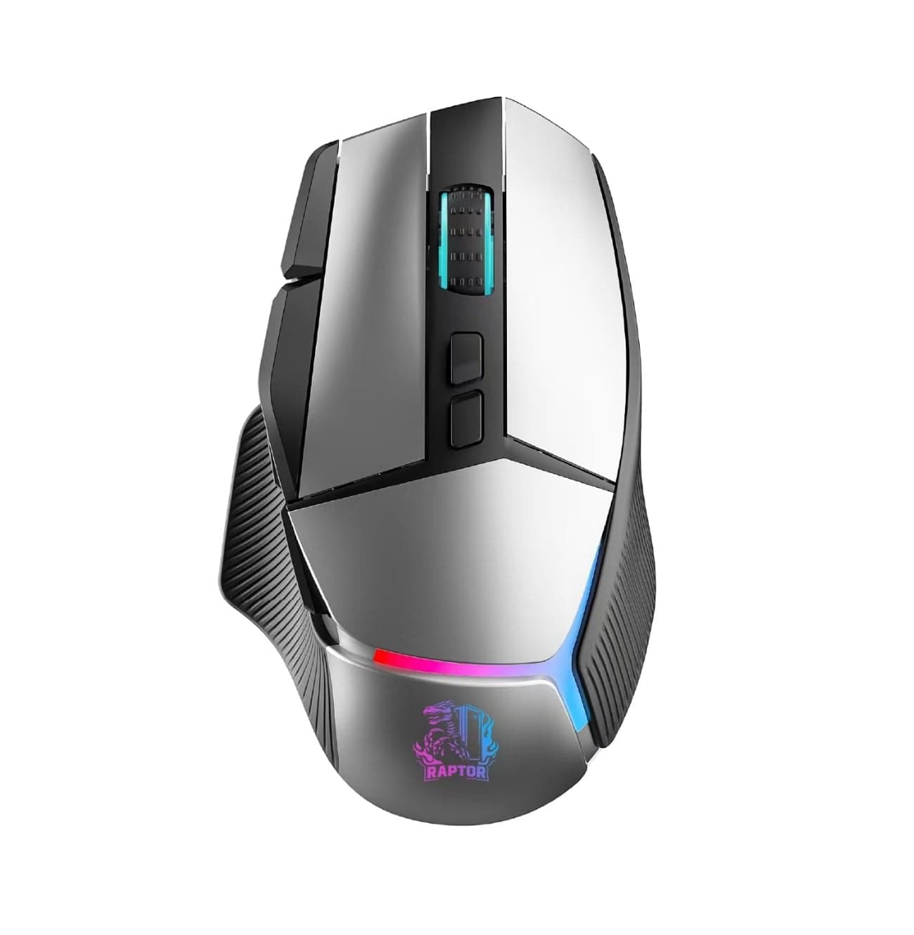 Mouse Gamer Raptor Storm Grip Wireless 9 botones 24000dpi retroiluminado c/software (7411) · RAPTOR