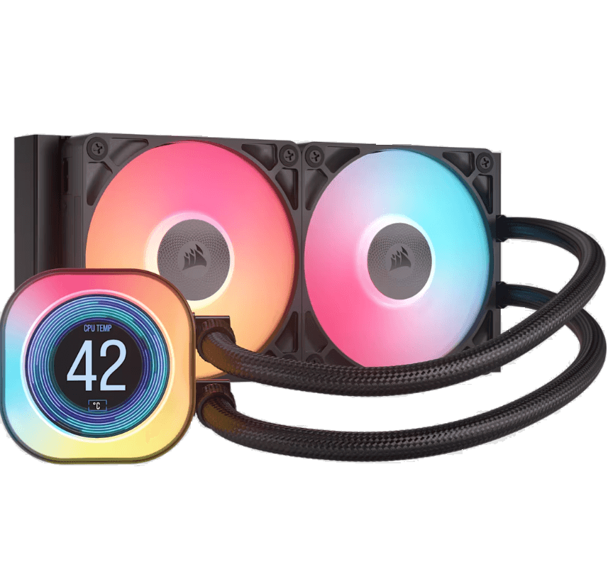 Water Cooling Corsair iCUE LINK TITAN 240 RX LCD 2x CPU Cooler 240mm Black (2949) · Corsair