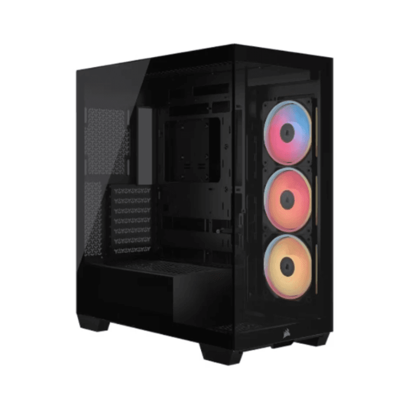 Gabinete Corsair 3500X LX-R RGB iCUE Mid-Tower TG Black (7119) · Corsair