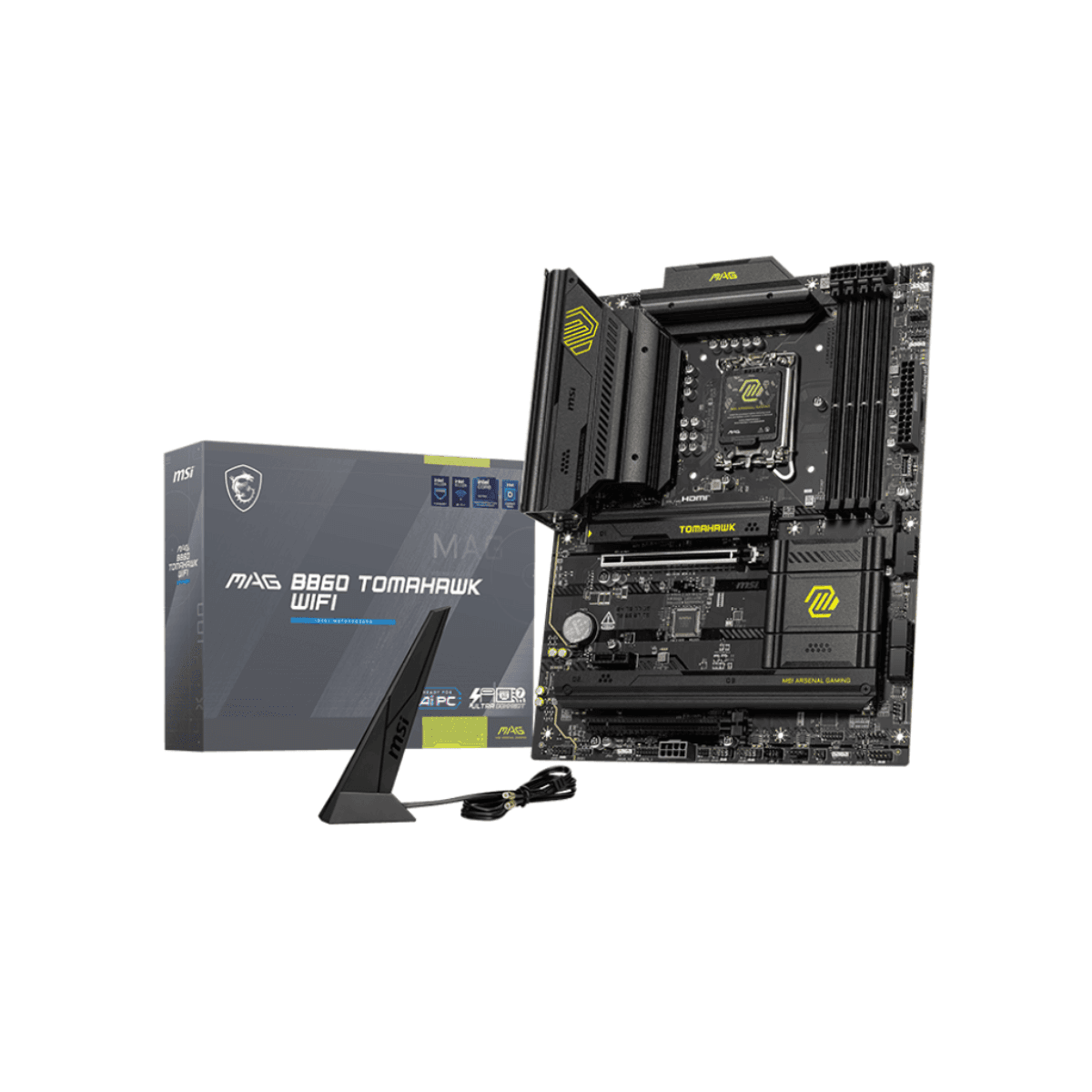 Mother MSI MAG B860 TOMAHAWK WIFI DDR5 1851 (Serie Ultra) (9642) · MSI