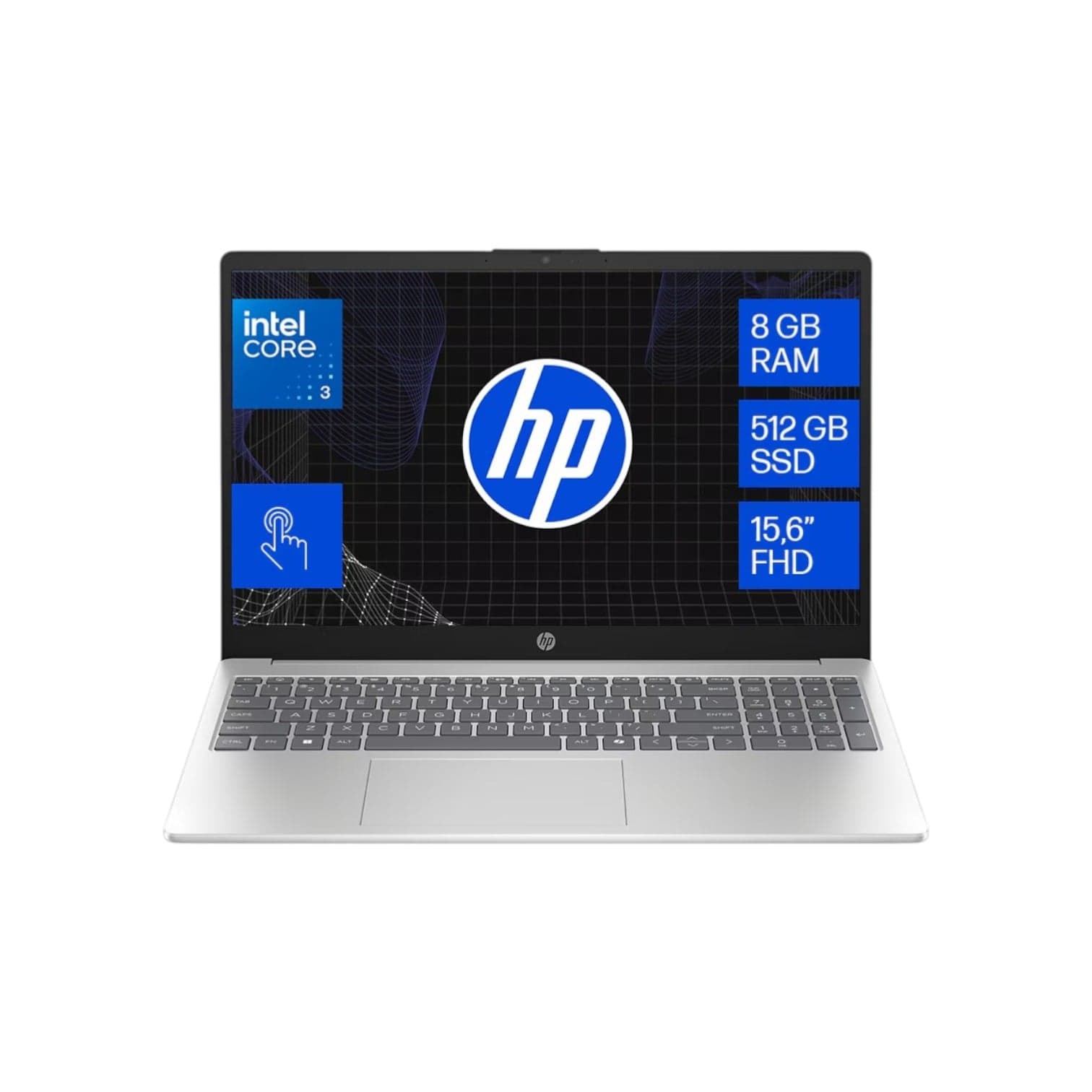 Notebook HP OPP 15-fd0333la i3-c3-100U 15 FHD/Touch 8GB/512 IPS 300 nits Windows® 11 Home (0607) · HP