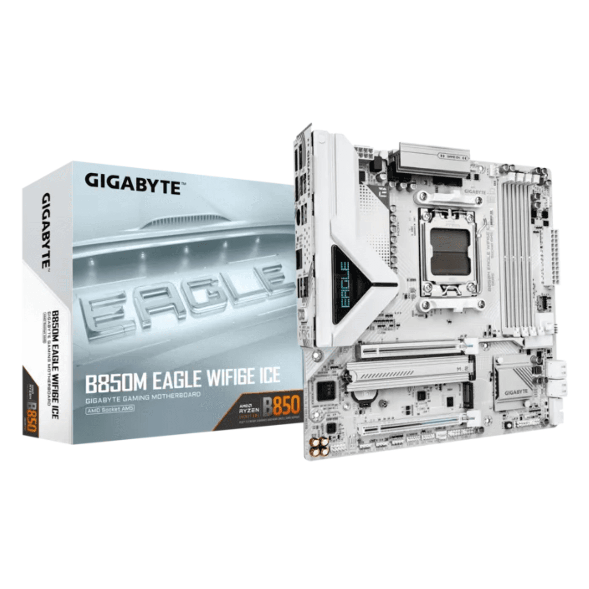 Mother Gigabyte B850M EAGLE WF6E ICE DDR5 AM5 (Serie 7000/8000)(1789) · Gigabyte