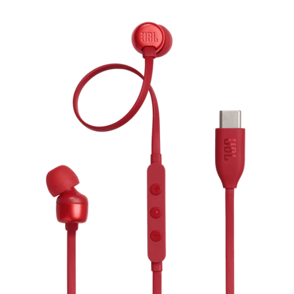 AURICULAR JBL T310C CABLEADO USB C ROJO (1214) · JBL
