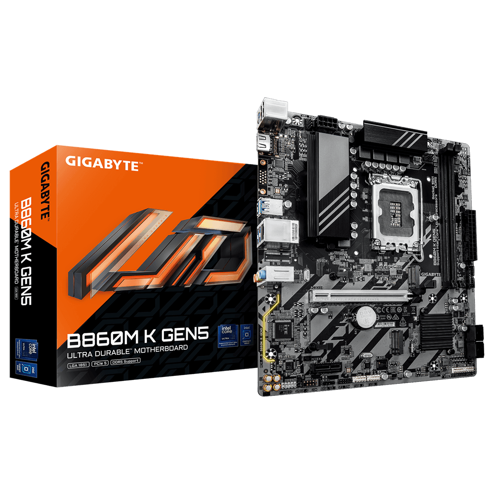 Mother Gigabyte B860M K GEN5 DDR5 1851 (Serie Ultra) (0118) · Gigabyte