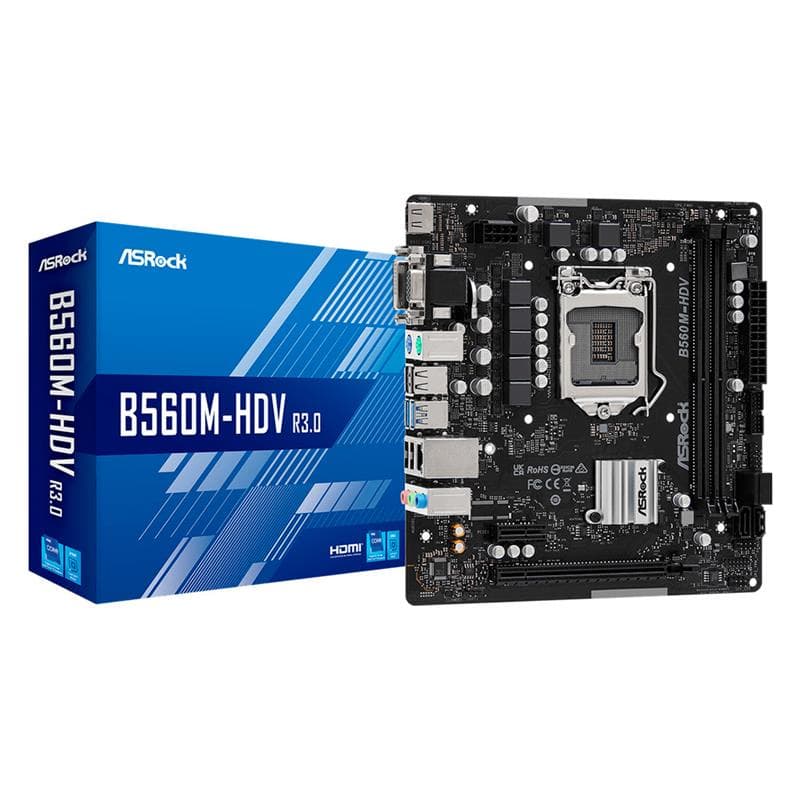Motherboard ASRock B560M-HDV R3.0 Intel® Socket 1200 10/11ma. Gen. · AsRock