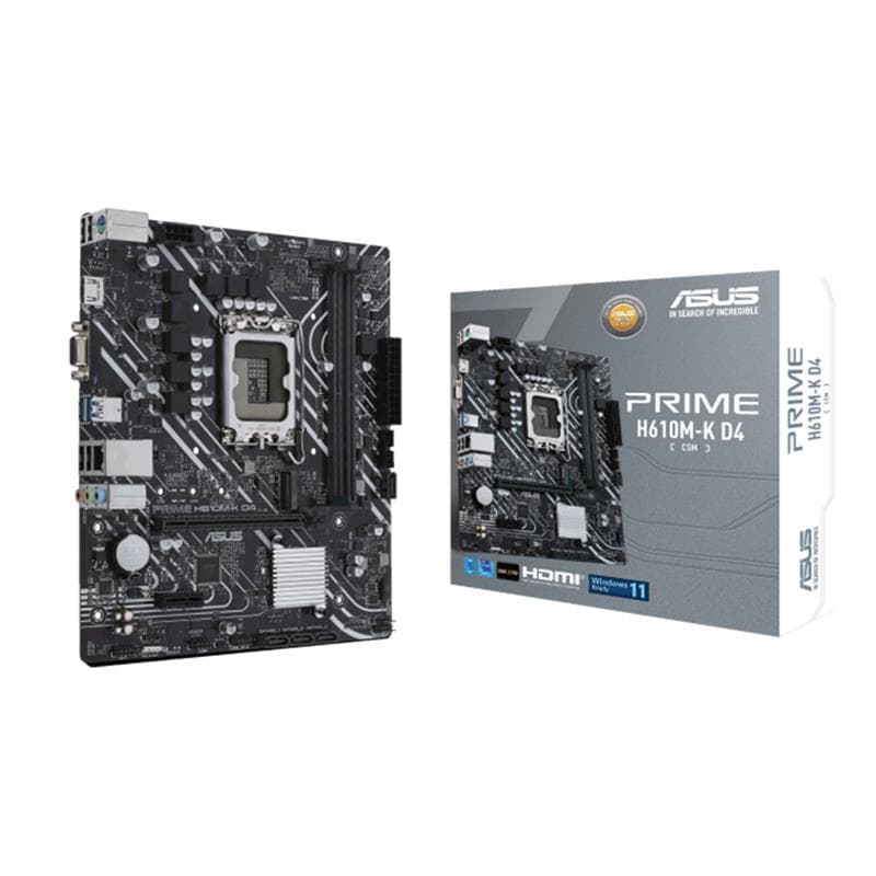 Motherboard ASUS PRIME H610M-K D4-CSM Intel® Socket 1700 12/13/14va. Gen. · Asus