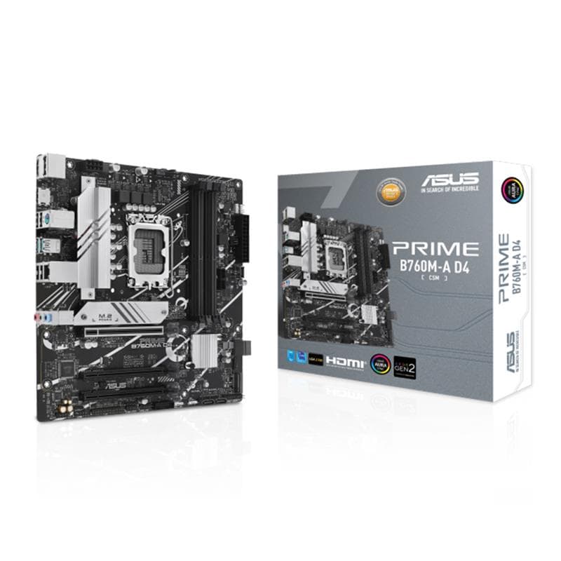 Motherboard ASUS PRIME B760M-A D4-CSM Intel® Socket 1700 12/13/14va. Gen. · Asus