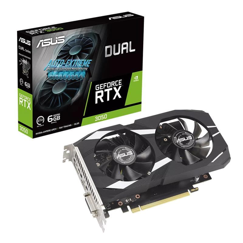 Placa de Video ASUS Dual GeForce RTX™ 3050 OC Edition 6GB GDDR6 · Asus