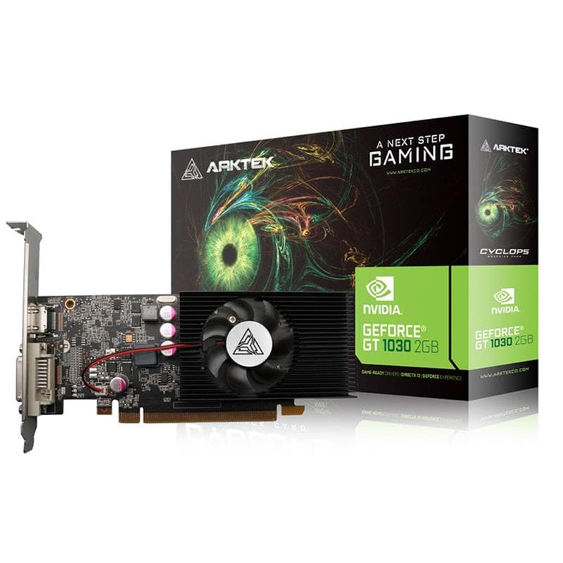 Placa de Video ARKTEK GeForce GT1030 2GB DDR5 64Bit Low Profile · Arktek