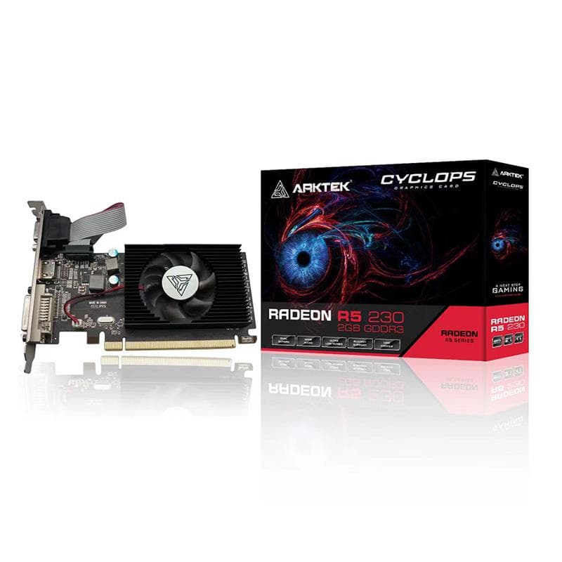 Placa de Video ARKTEK Radeon R5 230 2GB DDR3 64Bit Low Profile · Arktek
