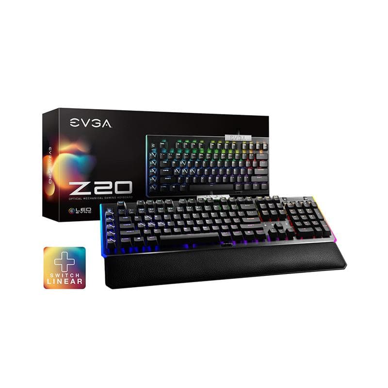 Teclado EVGA Z20 Gaming RGB Optical Mechanical (Linear Switch) · EVGA