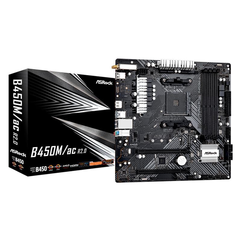 Motherboard ASRock B450M/AC 2.0 AMD Socket AM4 · AsRock