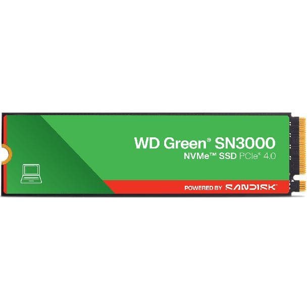 HD SSD 500GB WD GREEN SN3000 M.2 NVME GEN4 5000MB/S 2280 · WD