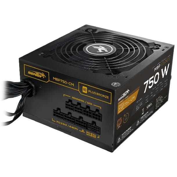 FUENTE 750W SENTEY MBP750-CM ATX 3.1 PCIE 5.1 80 PLUS BRONZE SEMI MODULAR