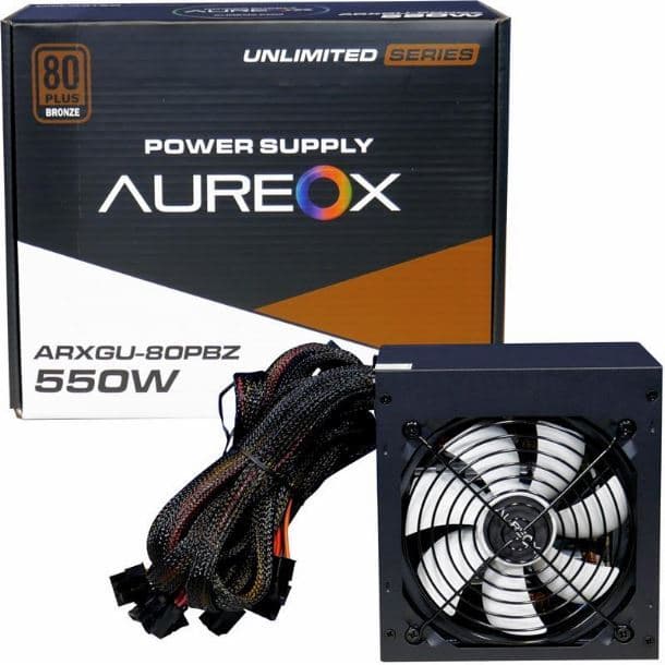 FUENTE AUREOX ARXGU 550W 80 PLUS BRONZE · AUREOX