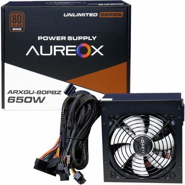 FUENTE AUREOX ARXGU 650W 80 PLUS BRONZE · AUREOX
