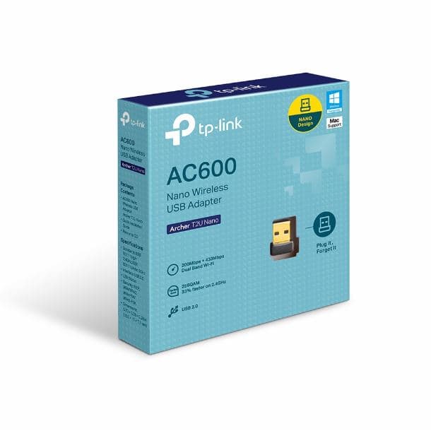 PLACA DE RED USB WIFI TP-LINK ARCHER T2U AC600 NANO DUAL BAND · TP-Link