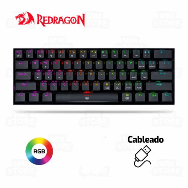 Teclado Redragon K630 dragonborn 60% black · Redragon