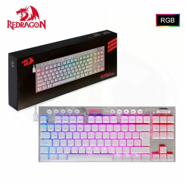TECLADO REDRAGON K622 HORUS RGB TKL BLANCO ESPAÑOL · Redragon