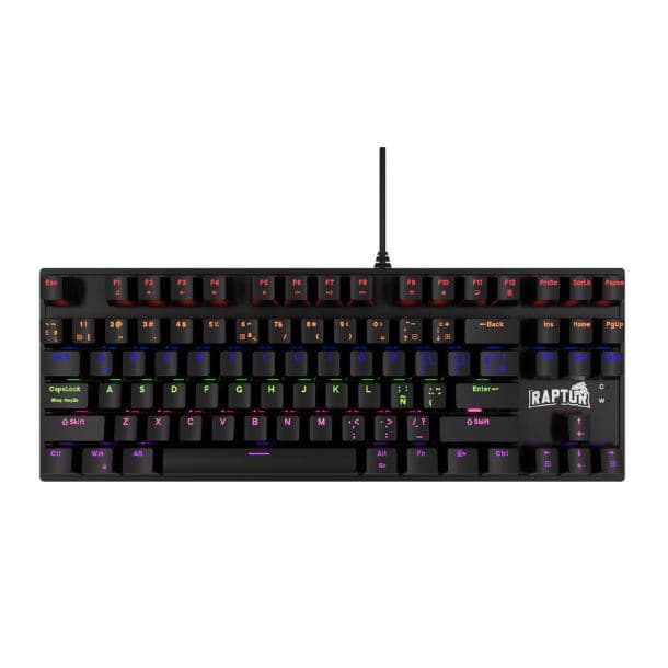 Teclado mecánico Generico M87 raptor fireclaw retroiluminado switch red outemu