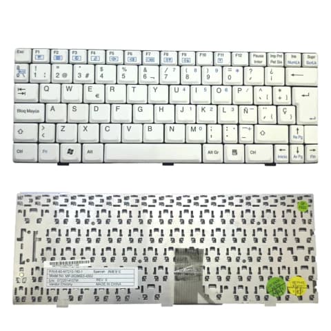 Teclado Para Bangho Mov Clevo M72 M720 Mp-09c35d0-430 Blanco · BANGHO
