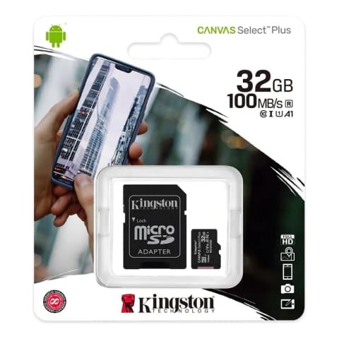 Tarjeta de Memoria Micro SD Kingston 32GB Canvas Select · Kingston