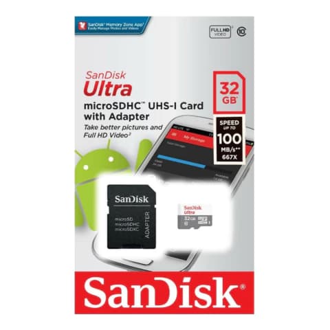 Tarjeta de Memoria Micro SD SanDisk 32GB Ultra · SANDISK