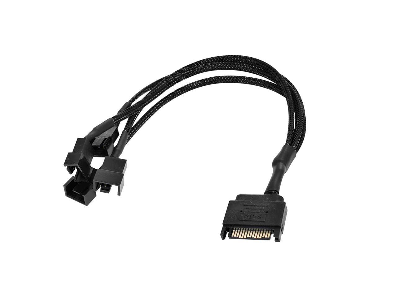Cable de alimentacion SATA 12V a 4 coolers de 4 pines - Imagen 1
