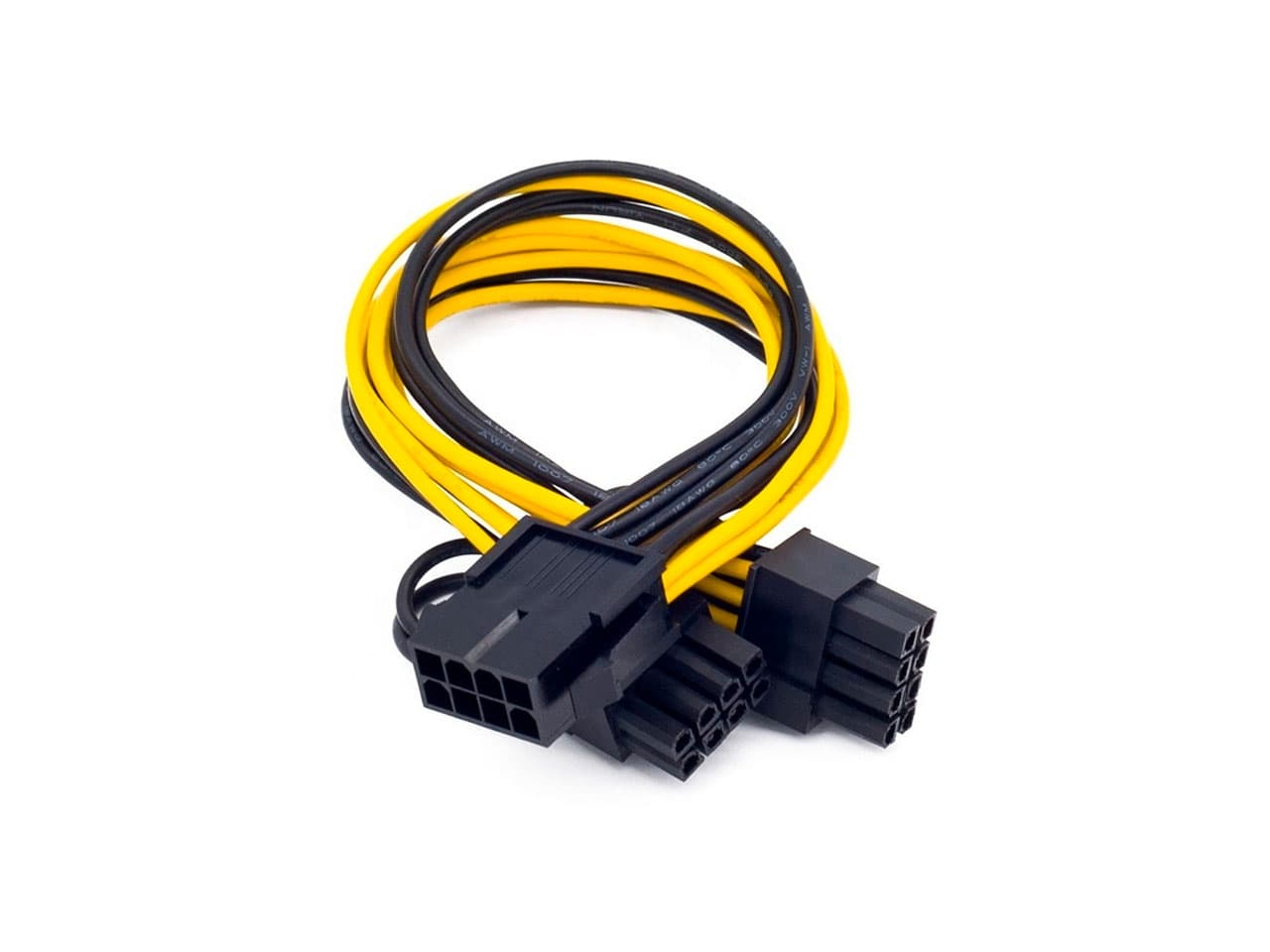 Adaptador de 8 pines CPU a 2 PCIe de 6+2 pines para placa video, ideal mineria - Imagen 1