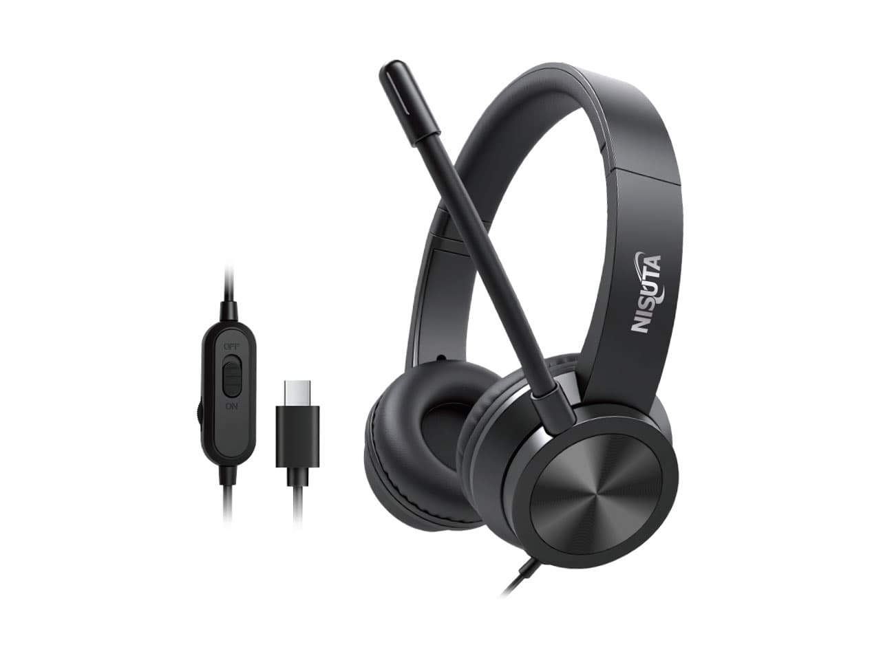 Auricular USB-C estilo vincha con micrófono - Imagen 1