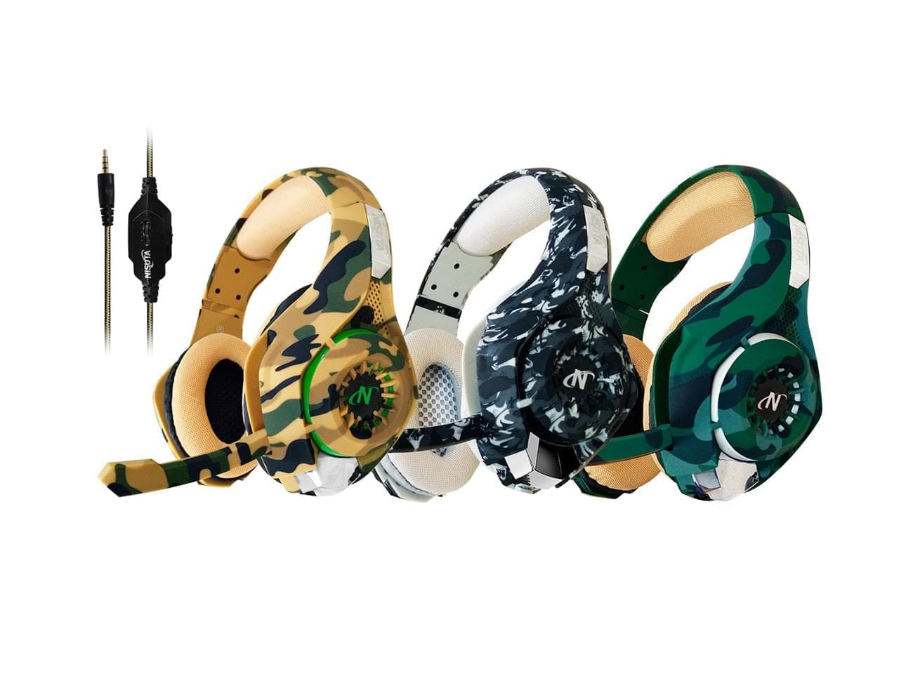Auricular gaming PS4 camuflado vincha con microfono hurricane - Imagen 1