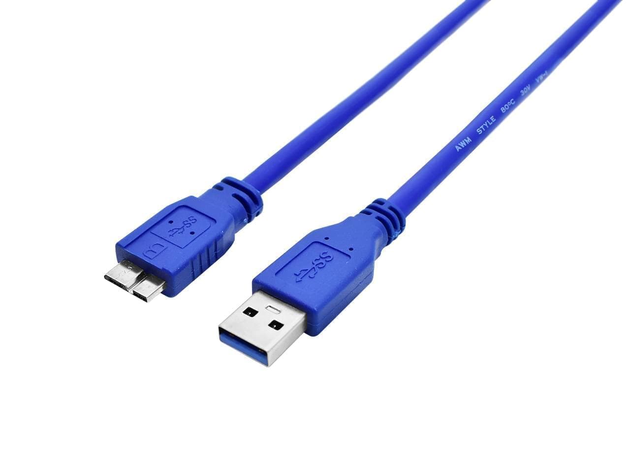 Cable USB 3.0 AM a micro USB B 3.0 1.8m - Imagen 1