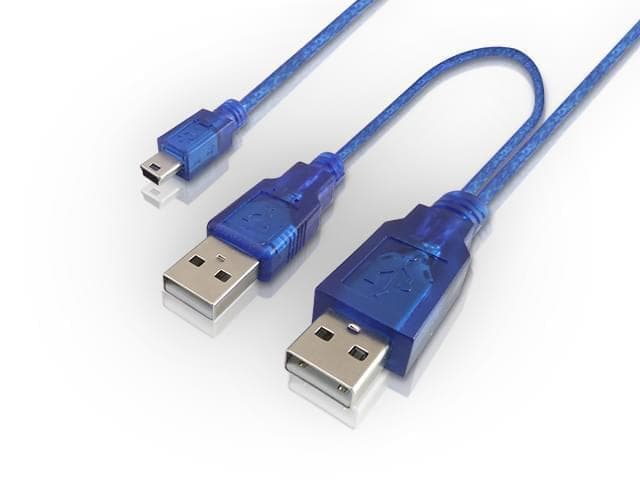 CABLE MINI USB 2.0 A 2 USB AM de 1 M - Imagen 1