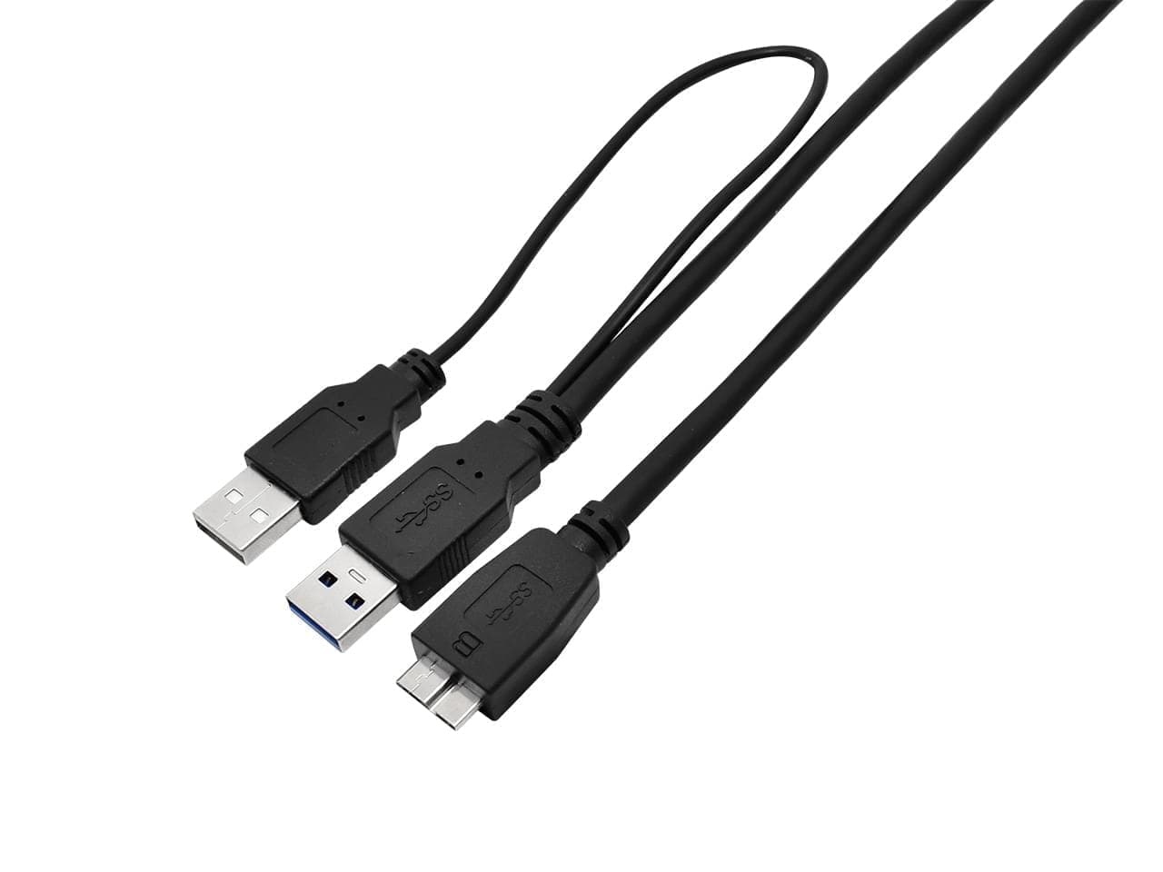 Cable USB 3.0 doble a micro de 1m - Imagen 1