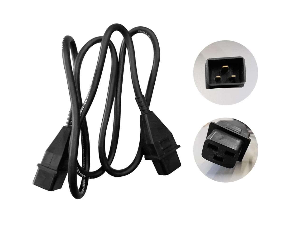 Cable power C19 a C20 de 1,5m 3x1.5mm2 250V 16A - Imagen 1