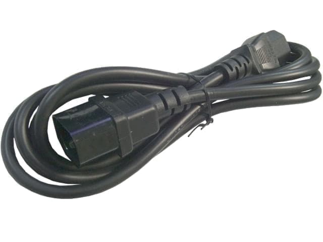 Cable alimentacion 220V 10A C13-C14 1,5M de CPU a monitor 3X0.75mm2 IRAM - Imagen 1