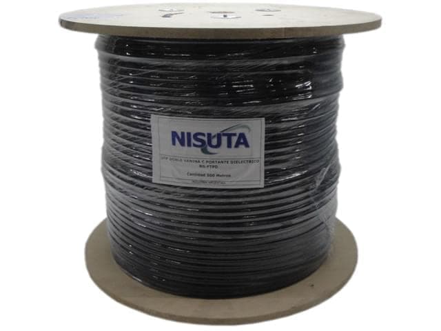 Cable UTP exterior doble vaina Cat5e x metro con portante dielectrico 100% cobre - Imagen 1