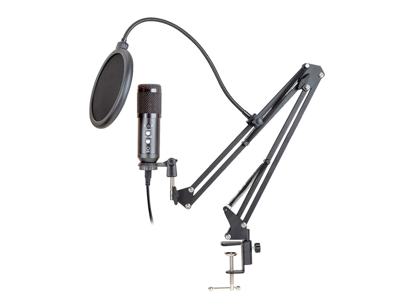 Micrófono USB con brazo metalico y soporte antivibración · Nisuta