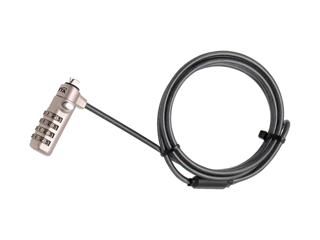 Cable de acero para notebook con clave de 1,5m traba Noble - Imagen 1