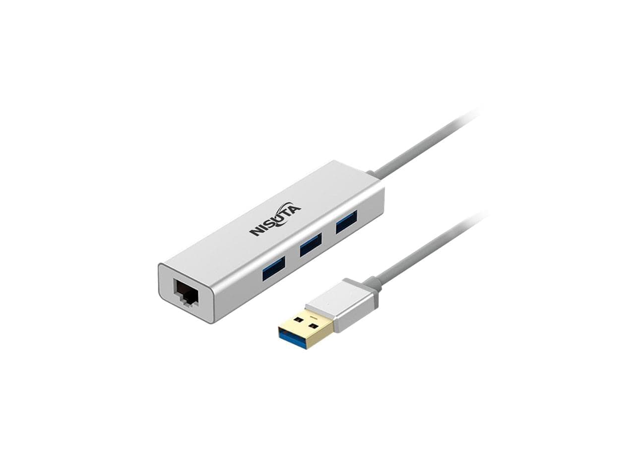 Docking USB AM 3.0 a Hub 3 puertos USB 3.0 y red RJ45 Gigabit - Imagen 1