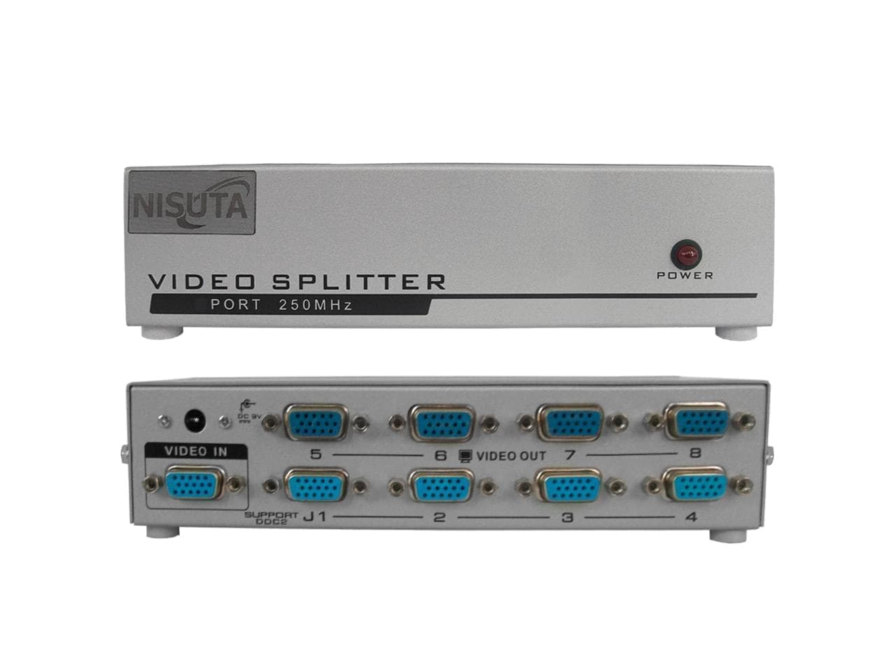 Splitter VGA de 8 puertos 250Mhz amplifica 65m - Imagen 1