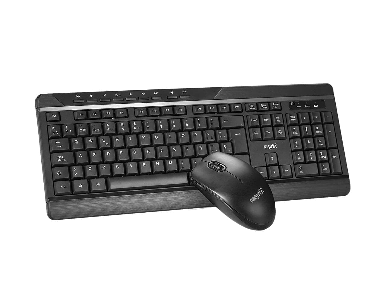 Combo teclado y mouse wireless USB con 13 teclas multimedia - Imagen 1