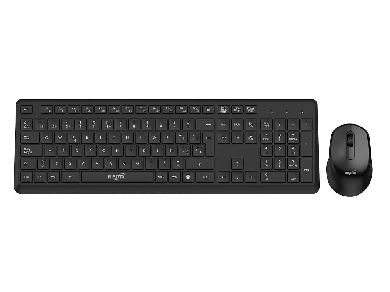 Combo teclado y mouse wireless multimedia · Nisuta
